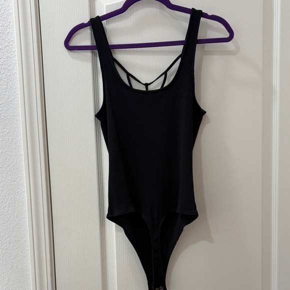 Express Black Ribbed Tank Bodysuit - Picture 5 of 5